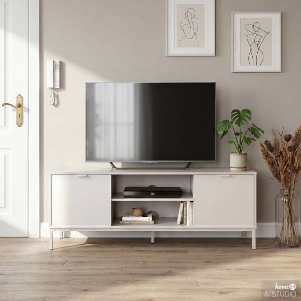 Tv-meubel Darnen lichtgrijs