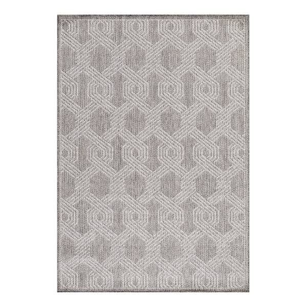 Tappeto da esterno Aruba D Polipropilene / Poliestere - Grigio - 140 x 200 cm