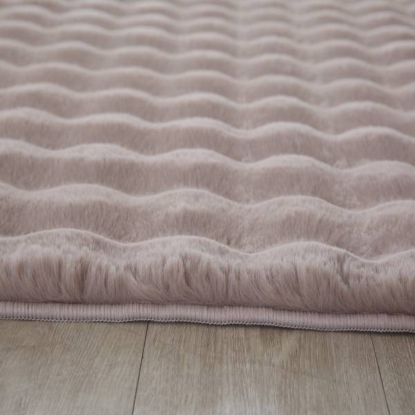 Tappeto a pelo lungo Ambiance poliestere - Beige - 80 x 150 cm