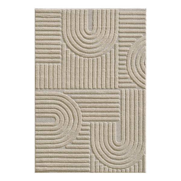 Kurzflorteppich Art Polypropylene / Polyester - Beige - 280 x 370 cm