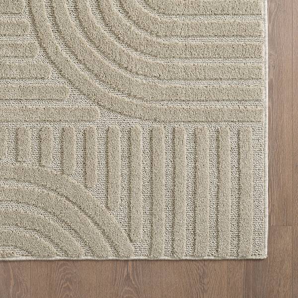 Kurzflorteppich Art Polypropylene / Polyester - Beige - 280 x 370 cm