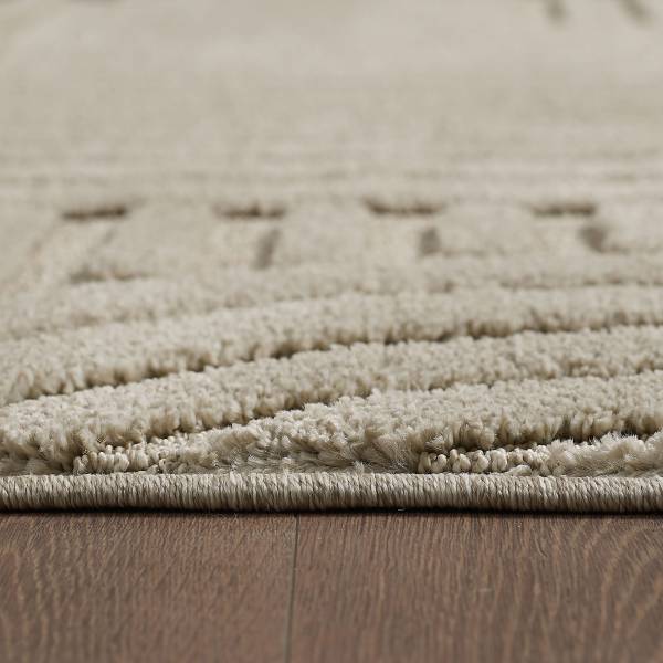 Kurzflorteppich Art Polypropylene / Polyester - Beige - 280 x 370 cm