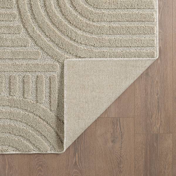 Kurzflorteppich Art Polypropylene / Polyester - Beige - 280 x 370 cm