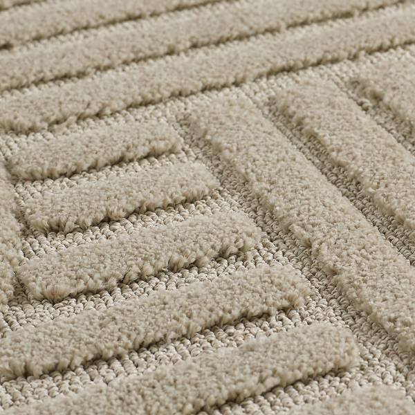 Kurzflorteppich Art Polypropylene / Polyester - Beige - 280 x 370 cm