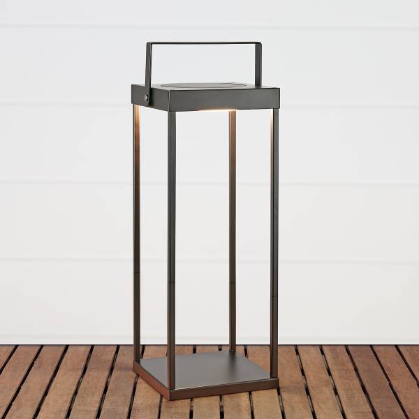 LED-Solarlaterne Pure Eisen - Schwarz - 1-flammig - Höhe: 53 cm
