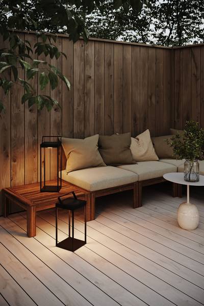 LED-Solarlaterne Pure Eisen - Schwarz - 1-flammig - Höhe: 53 cm