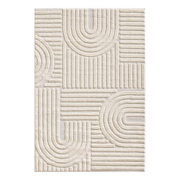 Kurzflorteppich Art Polypropylene / Polyester - Creme - 280 x 370 cm