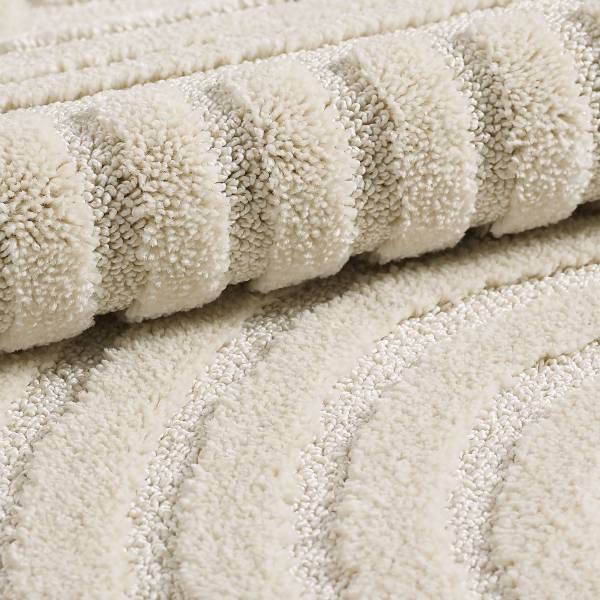 Kurzflorteppich Art Polypropylene / Polyester - Creme - 280 x 370 cm