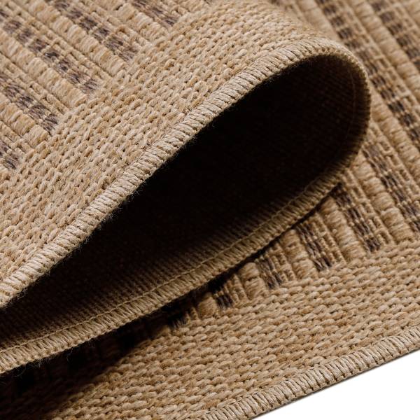 Tappeto outdoor Dhaka D Polipropilene / Poliestere - Beige / Nero