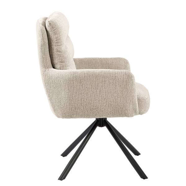 Chaise à accoudoirs pivotante BENIUS Crème