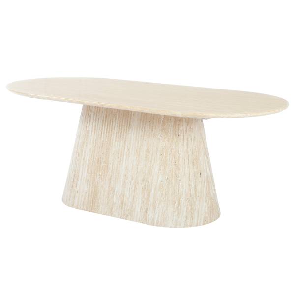 Couchtisch HALBURN Travertin Stein Dekor