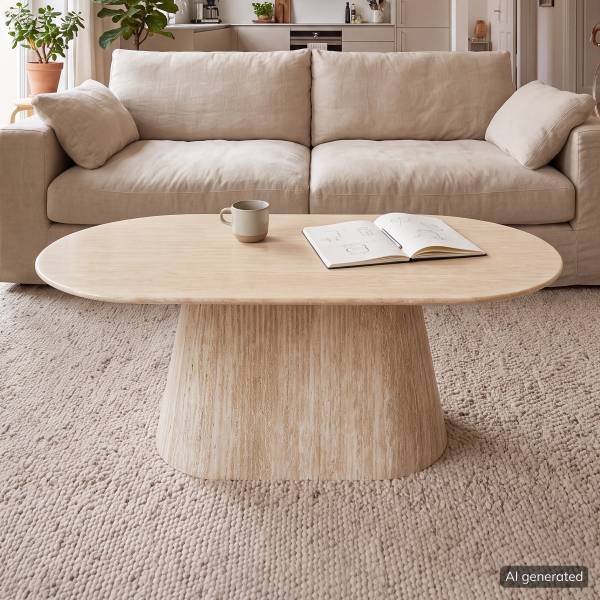 Salontafel HALBURN lichte eikenhouten look