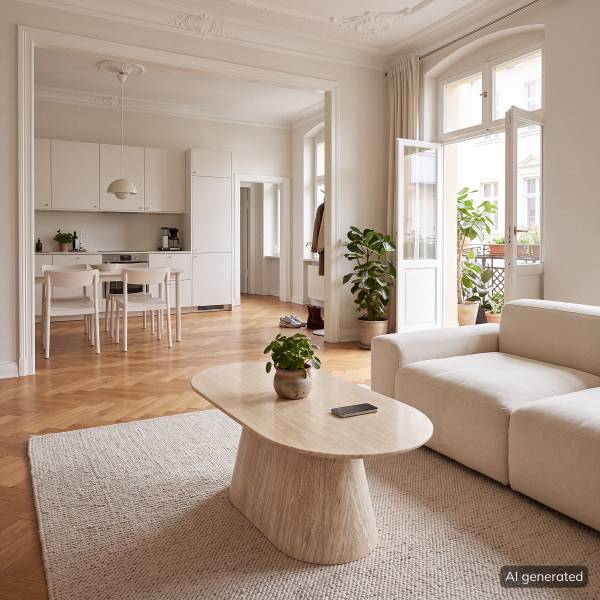 Salontafel HALBURN lichte eikenhouten look