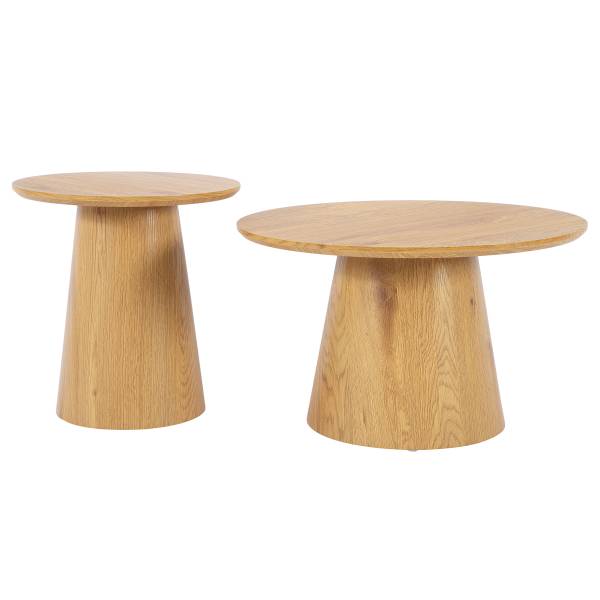 Set salontafels STAUDER 2-delig eikenhouten look