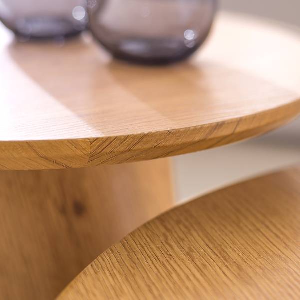Set salontafels STAUDER 2-delig eikenhouten look