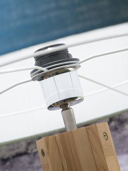Lampada da terra Annapurna Bambù - bianco - 1 punto luce - Bianco