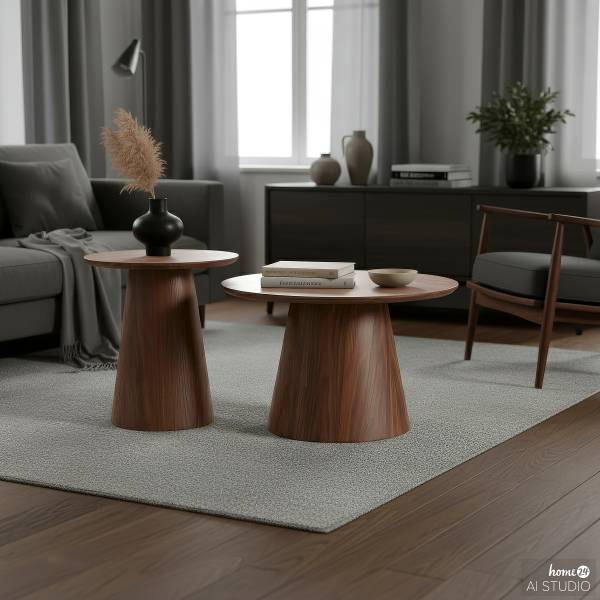Couchtisch-Set STAUDER 2-teilig Eiche Dunkel Dekor