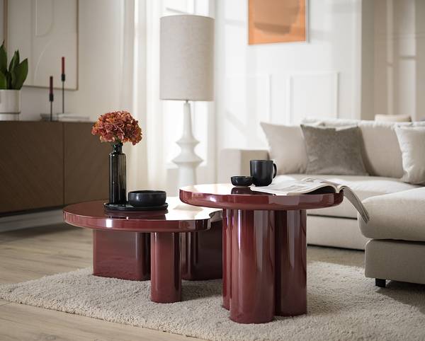 Couchtisch Frazier Hochglanz Brombeer