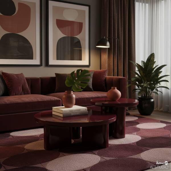 Couchtisch Frazier Hochglanz Brombeer