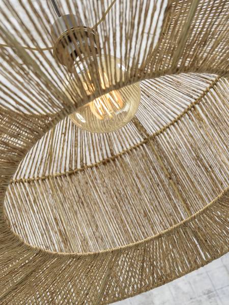 Pendelleuchte Iguazu Typ A Jute - Beige - 1-flammig