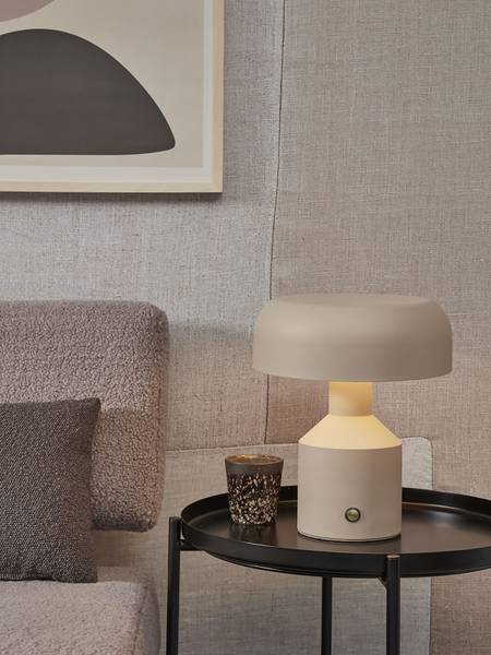 Tafellamp Porto type A ijzer - 1-lichts - beige
