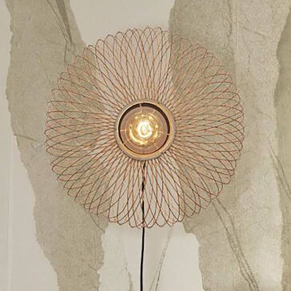 Wandlamp Cango bamboe - beige - 1-lichts