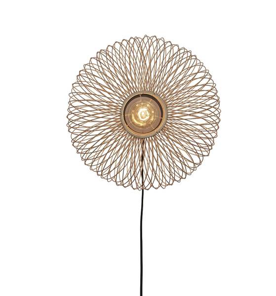 Wandlamp Cango bamboe - beige - 1-lichts
