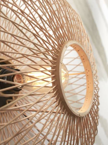 Wandlamp Cango bamboe - beige - 1-lichts