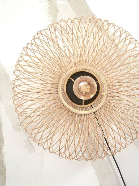 Wandlamp Cango bamboe - beige - 1-lichts