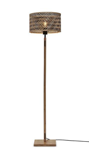 Vloerlamp Java type H bamboe - beige/ zwart - 1-lichts