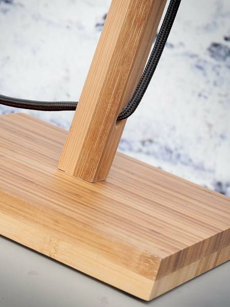 Tischleuchte Java Typ D Bambus - Beige / Schwarz - 1-flammig