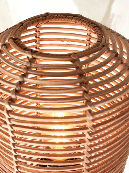 Tischleuchte Tanami Bambus - Beige - 1-flammig