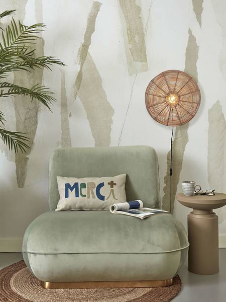 Wandlamp Tanami type C bamboe - beige - 1-lichts