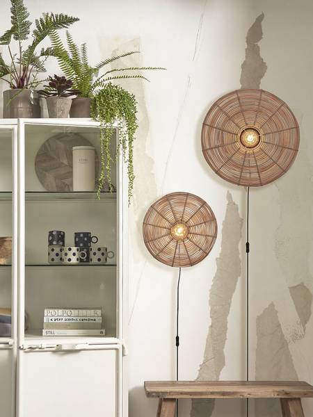 Wandlamp Tanami type C bamboe - beige - 1-lichts