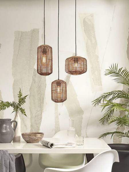 Lampada a sospensione Tanami Rattan - beige - 1 punto luce