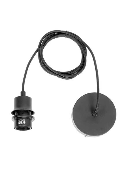 Lampada a sospensione Cuzco Iuta - Nero / Beige - 1 punto luce