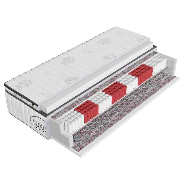 Lit boxspring Hawdon Tissu chenille Lorin: Bleu glacier - 180 x 200cm