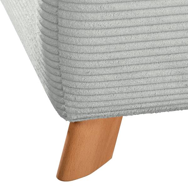 Letto imbottito Vaddas Velluto a coste Zuri: argento - 180 x 200cm