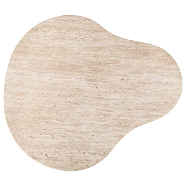 Couchtisch Wawaso - 83 cm Travertin Dekor / Eiche Dunkel Dekor