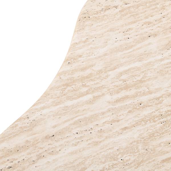 Couchtisch Wawaso - 83 cm Travertin Dekor / Eiche Dunkel Dekor