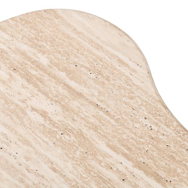 Couchtisch Wawaso - 70 cm Travertin Dekor / Eiche Dunkel Dekor