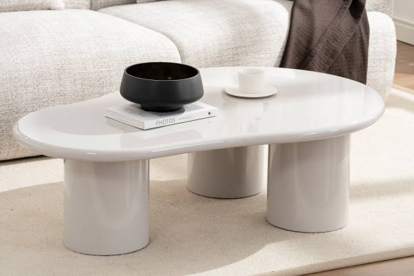 Tavolino da salotto Grochowy bianco lucido