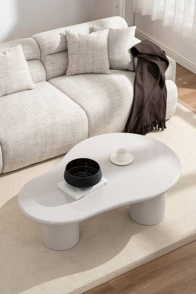 Tavolino da salotto Grochowy bianco lucido