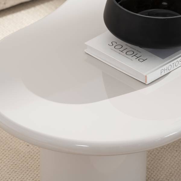 Tavolino da salotto Grochowy bianco lucido