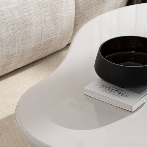 Tavolino da salotto Grochowy bianco lucido