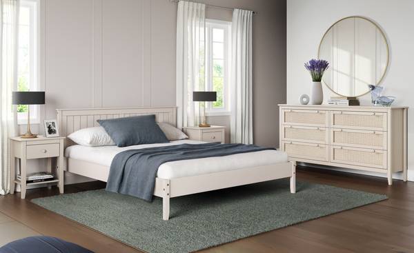 Table de chevet massive Belleria Pin massif - Cachemire