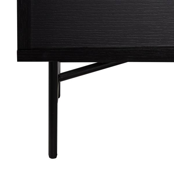 TV-Lowboard KNIVS - 160 cm Echtholzfurnier - Eiche Schwarz