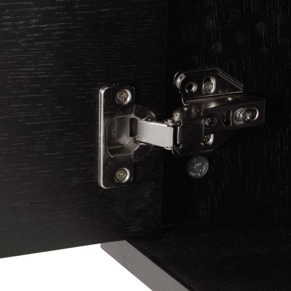TV-Lowboard KNIVS - 160 cm Echtholzfurnier - Eiche Schwarz