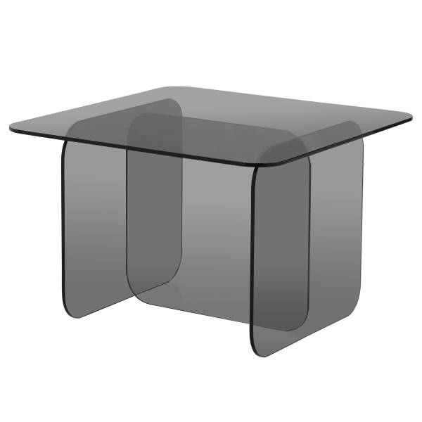 Table basse Tunnery - Carrée Verre - Gris