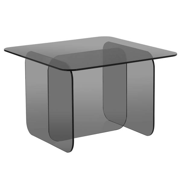Table basse Tunnery - Carrée Verre - Gris